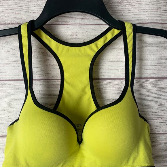 Retro Urbanology Yellow and Black Sports Bra Underwire Racerback Size 36/38 B/C - Picture 2 of 14